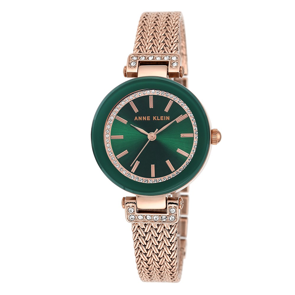 Anne Klein 典雅系列腕錶 AN00086 施華洛世奇綠色