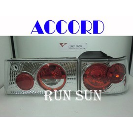 ●○RUN SUN 車燈,車材○● 全新 本田 1990 1991 雅哥 雅閣 ACCORD K5 晶鑽紅心圓 尾燈