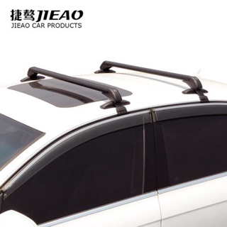 臺灣現貨-汽車行李架橫杆通用鋁合金帶鎖車頂架橫杆自行車架載重行李架