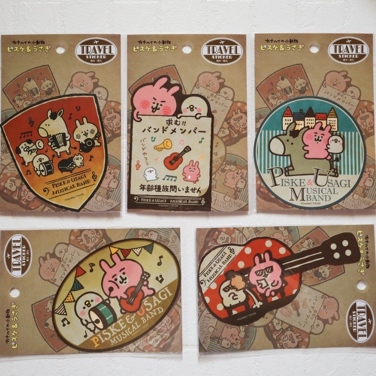 。米拉諾雜貨屋。kanahei卡娜赫拉的小動物-音樂隊系列行李箱貼紙