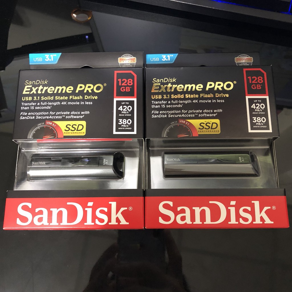 SANDISK EXTREME PRO USB 3.1 固態隨身碟 (SDCZ880-128GB)