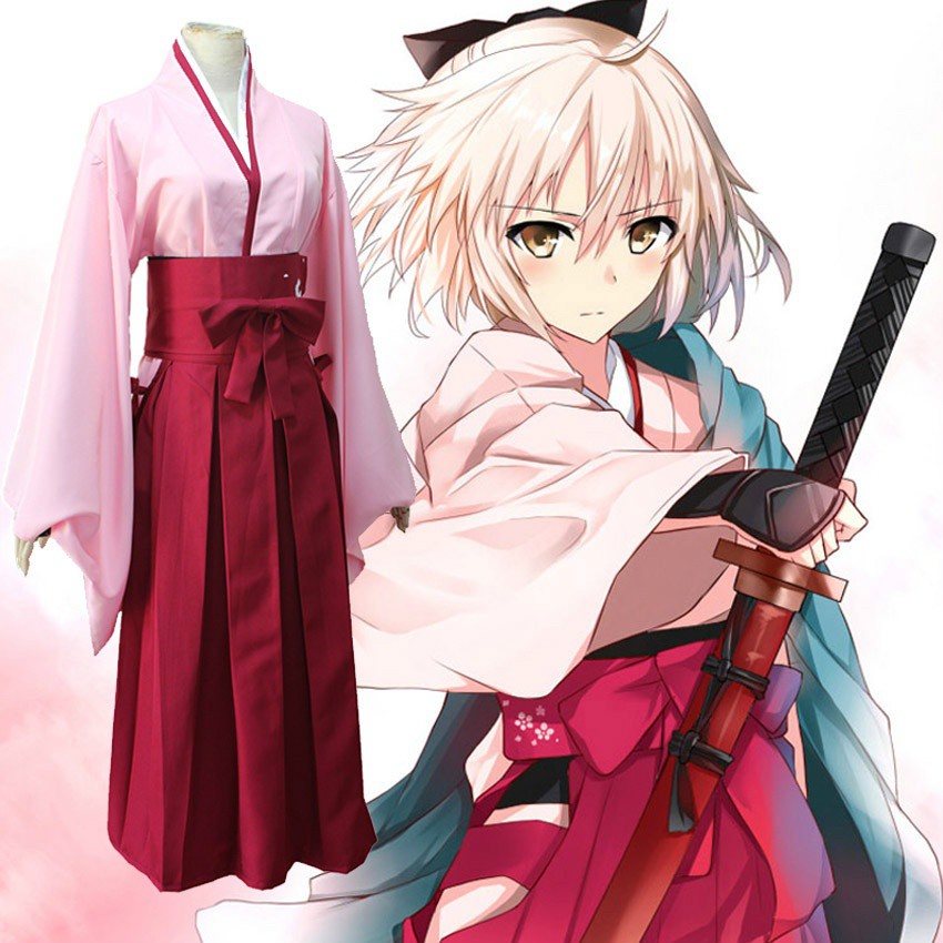 森寧 遊戲fate 沖田總司櫻saber 塞巴cos服和服cosplay 蝦皮購物
