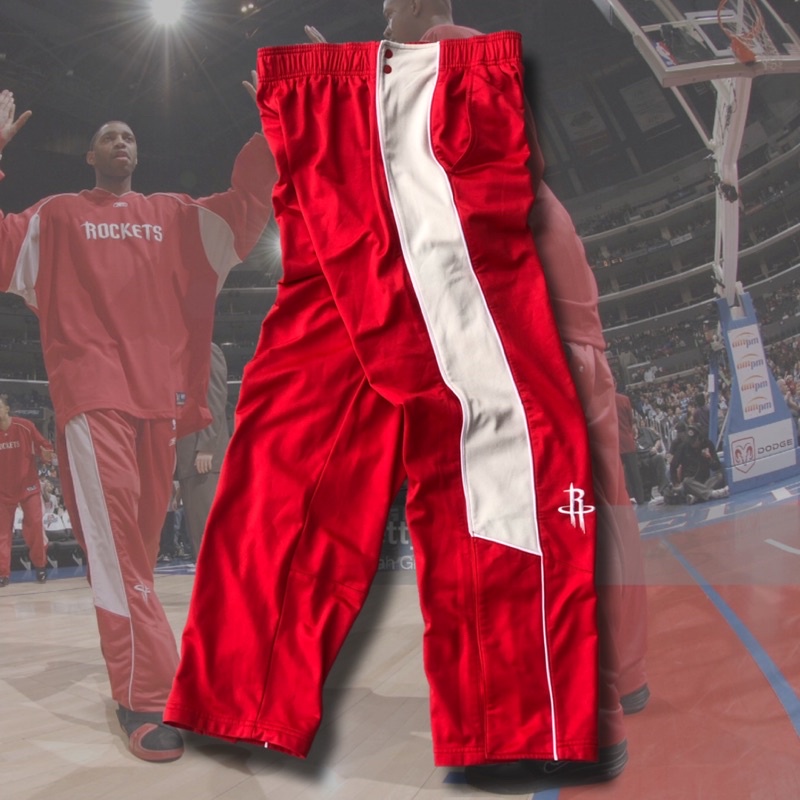 Rockets 2005/06 Warm Up Pants 🚀 Reebok 火箭隊 排扣熱身褲 NBA 球褲 復古球衣