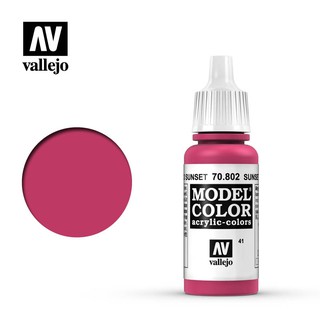 【顏料】【Vallejo】【模型色彩】70802 - 日落紅色 Sunset Red