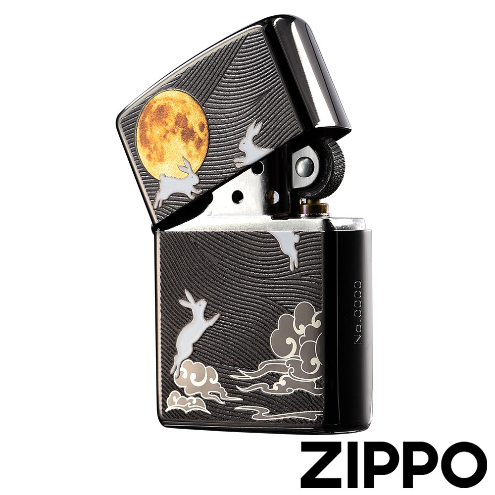 ZIPPO 玉兔逐月(亞洲限量款) 官方聯名款 送專用油 官方正版 現貨 禮物 送禮 終身保固中秋限量 CZA-2-27