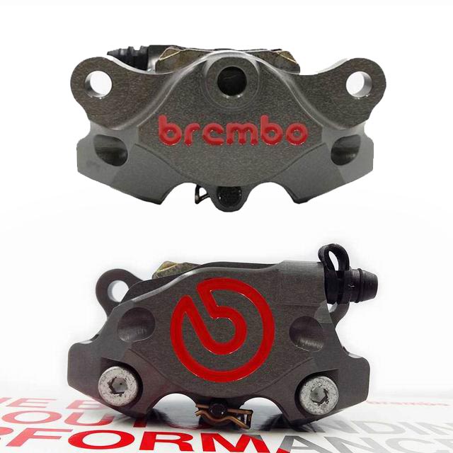 BREMBO GP2-RR64 高性能鍛造對向雙活塞後 對二卡鉗 單邊  34/84 鈦色 灰底紅 公司貨★朝幸機車行★