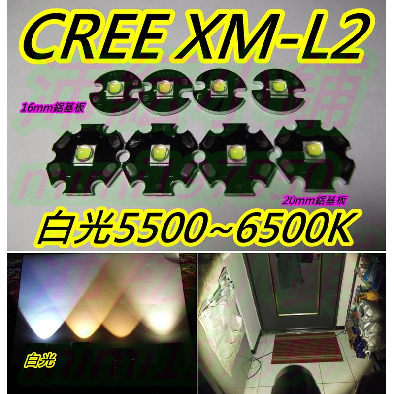 白光【沛紜小鋪】CREE 10W L2燈珠適合T6 U2 LED手電筒DIY升級 LED晶粒
