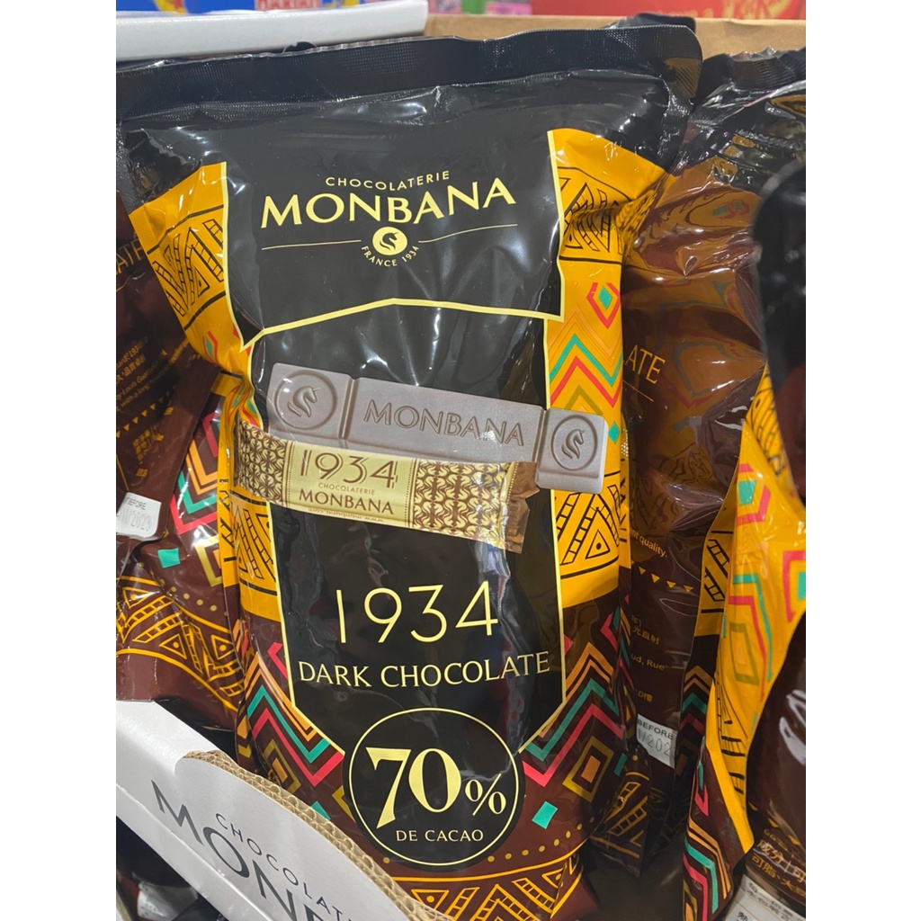 MONBANA 1934 70% 圖二新版包裝640g 迦納黑巧克力條 costco好市多代購