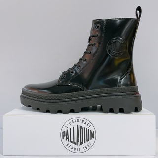 PALLADIUM 男女款 黑色 經典 牛皮 法式 軍靴 77204-010