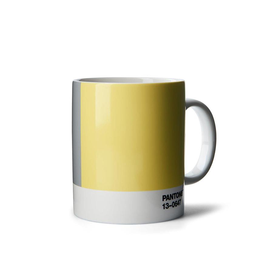 丹麥設計PANTONE咖啡杯/ 2021年度代表色/ 120ml/ 亮麗黃&極致灰/ 色號13-0647&17-5104 eslite誠品