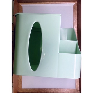 淡綠ins風收納盒💚 居家生活必備 居家小物實用 雜物盒 衛生紙盒 面紙收納櫃 無痕掛鉤透明 買一送一 收納 宿舍