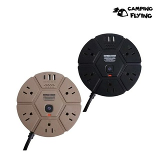 ADAMoutdoor 5座USB延長線1.8M 軍規圓形 露營充電插座 臺灣現貨 campingflying 想露飛飛