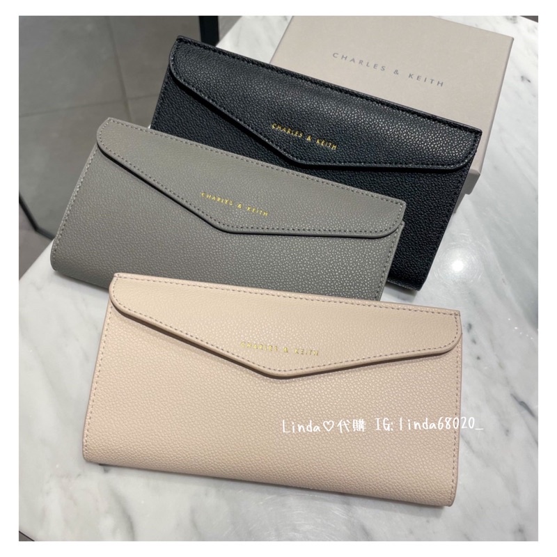 Linda❤️代購 現貨 Charles &amp; Keith 小CK 皮夾 信封長夾 照片 CK6-10680616 734