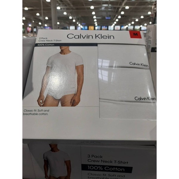 ck calvin klein 凱文克萊 男內衣 3件純棉短袖 圓領內衣costco代購好市多319105-08