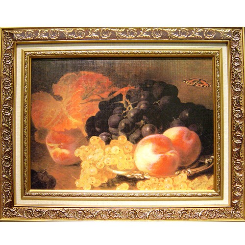 【中幅柔美系列】靜物水果1 壁飾 掛畫   象徵富足安逸的自在人生 可招來財運與人緣  50x40cm