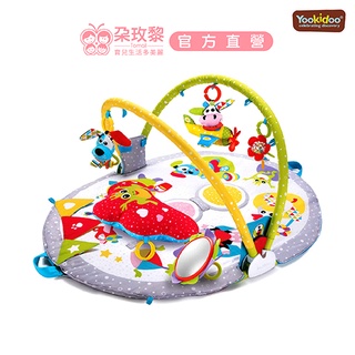 Yookidoo 以色列 感統嬰幼兒玩具健力架-動物好朋友/城市遊樂園 三階段健力遊戲墊 【朶玫黎官方直營】