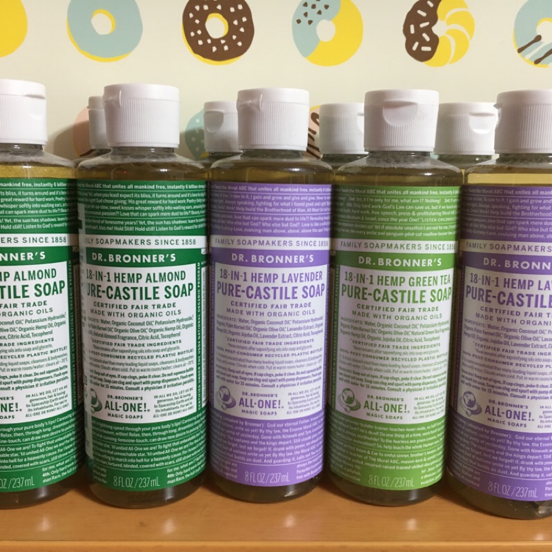 🍃Dr.Bronner's 布朗博士 杏仁/綠茶/薰衣草 潔膚露 237ml/8oz❤️