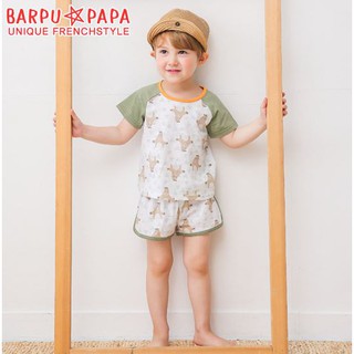 ❤現貨C088❤bebezoo/ARPUPAPA韓國童裝純棉 外出服 套裝可愛韓範兩件套 休閒服 家居服(小熊三角)