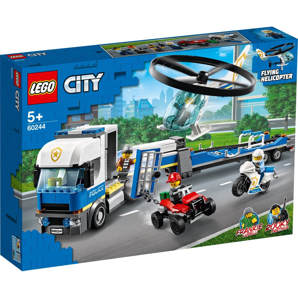 LEGO 樂高 60244 警察直升機運輸車