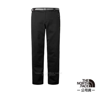 【美國 The North Face】男款 長效防潑水 吸濕排汗透氣彈性長褲 附腰帶 立體剪裁,微刷毛 3GIX 黑 N