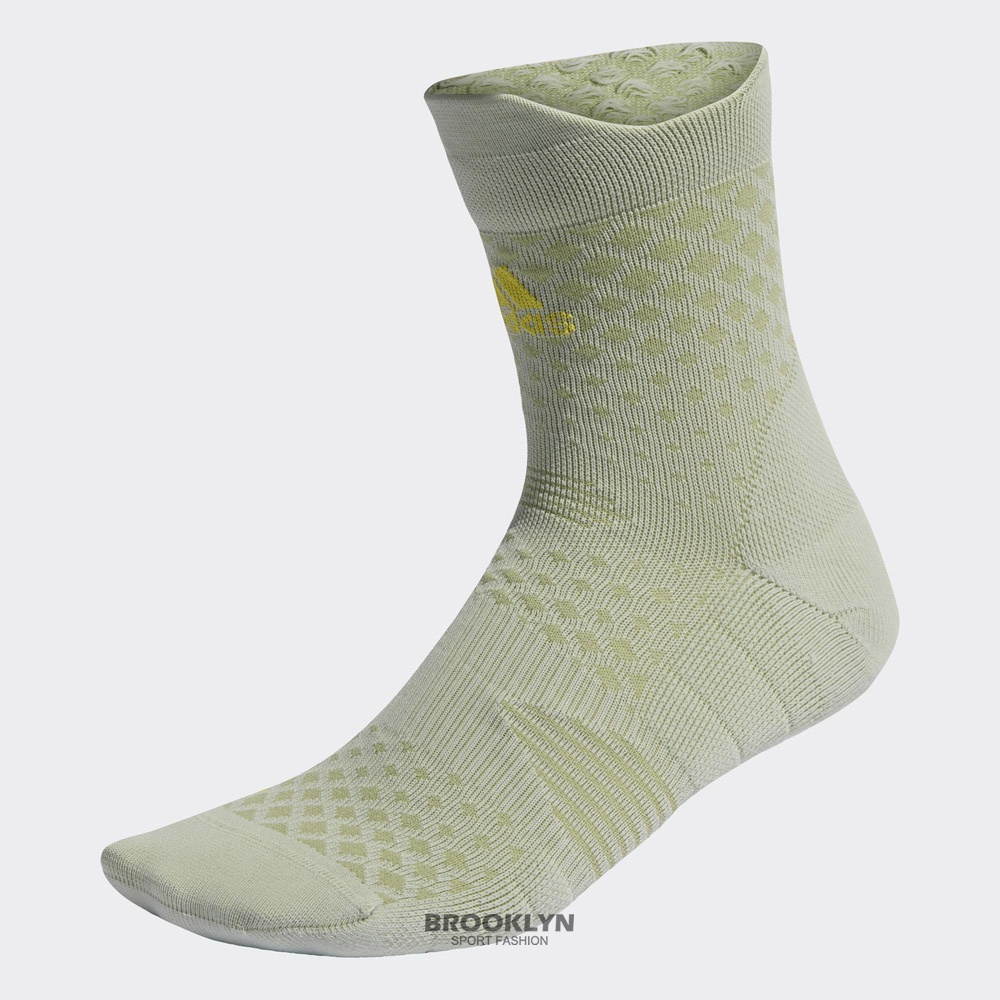 ADIDAS 運動襪 淺綠 涼感 透氣 專業 慢跑襪 襪 (布魯克林) HN1585