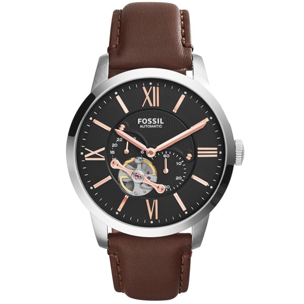 Fossil 城區探索機械錶 腕錶 機械錶 黑 咖啡錶帶 手錶 腕表 ME3061  【Watch-UN】