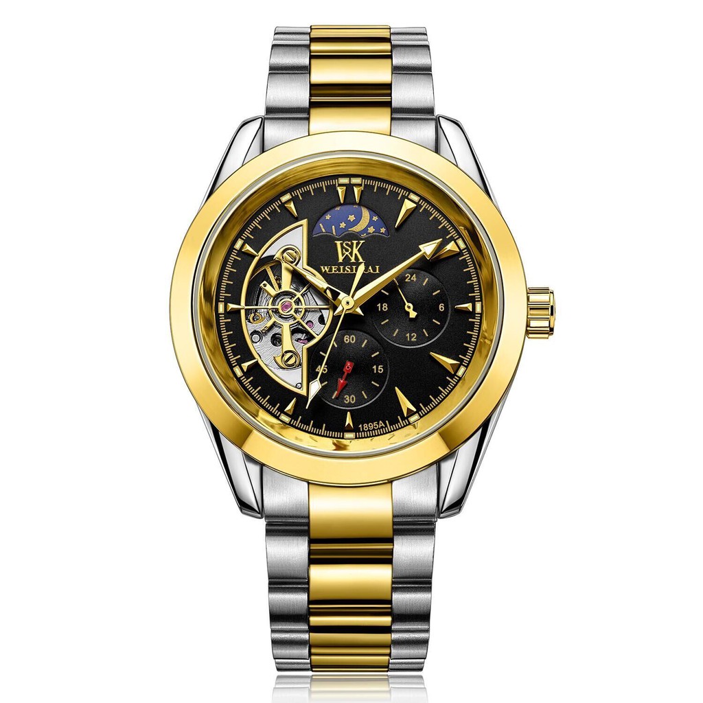 #特價#【瑞士正品】日月星辰陀飛輪 男士商務自動機械手錶 GFoP