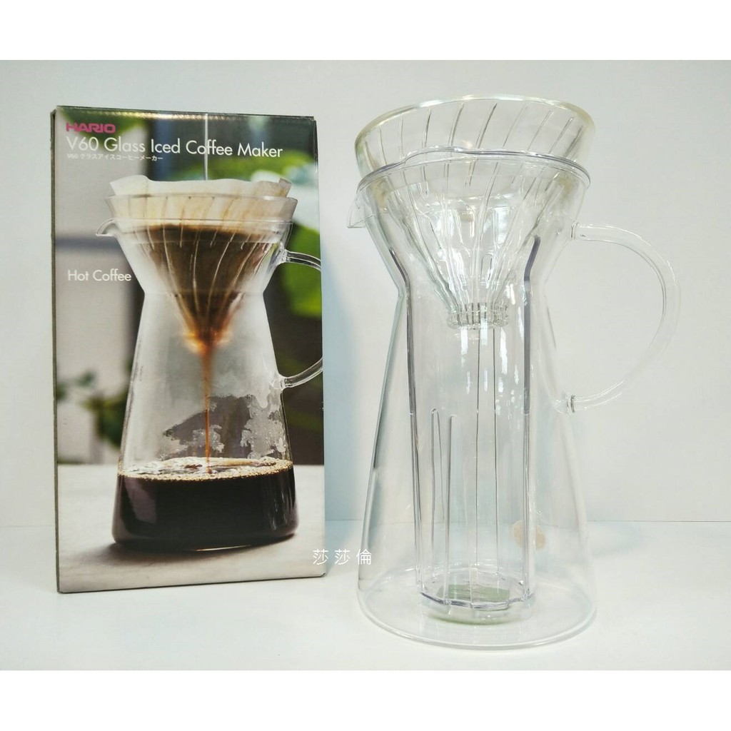 鉅咖啡~ HARIO V60 玻璃濾杯 耐熱把手 咖啡壺組 700ml VIG-02T 冷泡壺 手沖壺二用 手沖組