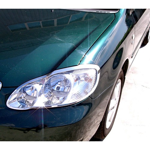 圓夢工廠 Toyota Altis 9代 2001~2007 改裝 鍍鉻銀 車燈框飾貼 前燈框 頭燈框