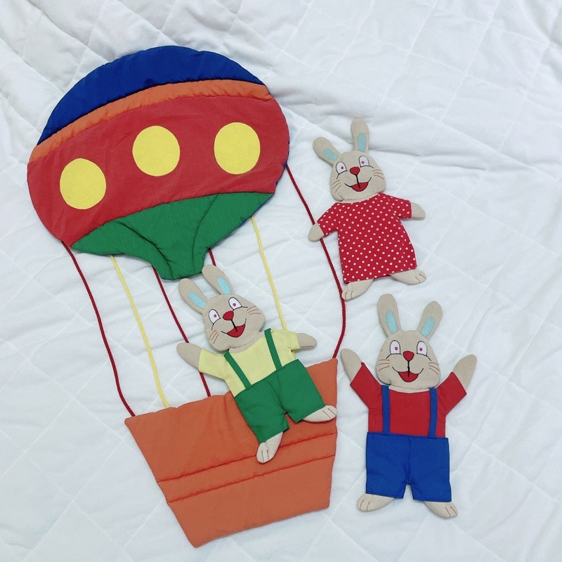 B12箱 房間佈置 童趣 布裝飾 熱氣球擺飾 兔子🐰
