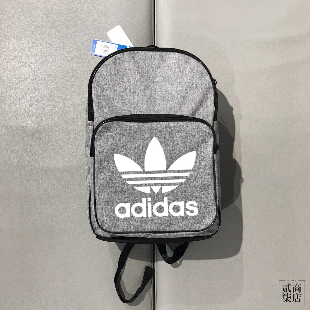 貳柒商店) adidas Trefoil Casual Backpack 灰色後背包書包三葉草D98923 | 蝦皮購物