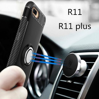 oppo r11sPlus指環手機殼 防摔鎧甲磁吸車載支架