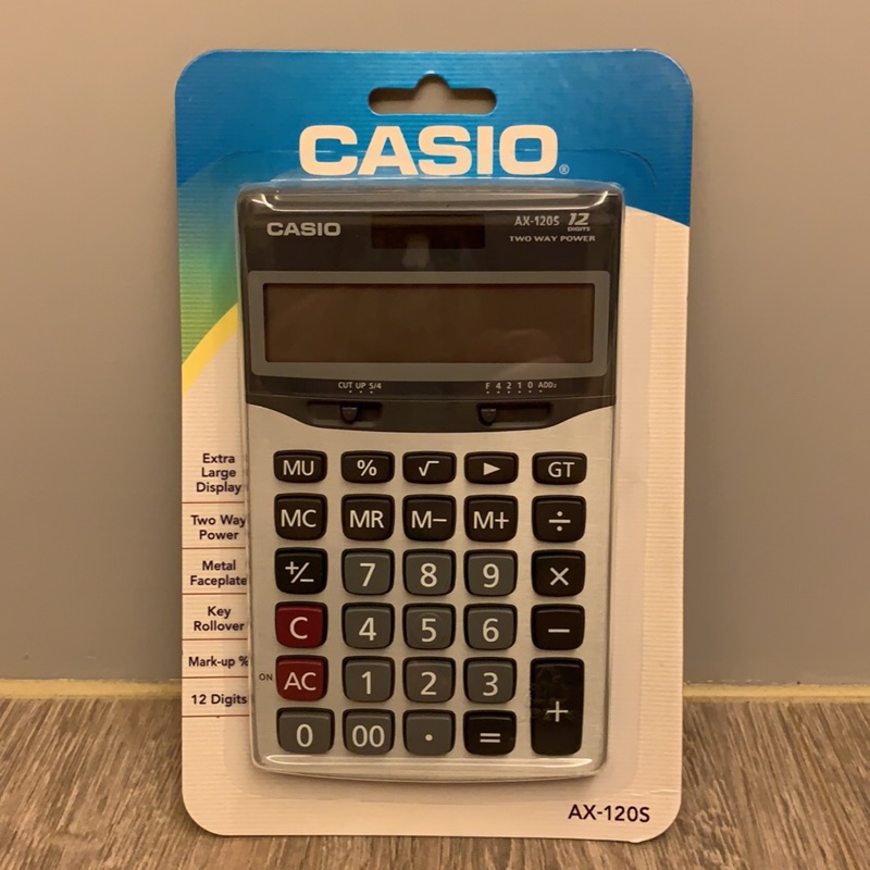 ❤️卡西歐 CASIO 12位數計算機 熱賣款  全新公司貨 AX-120S