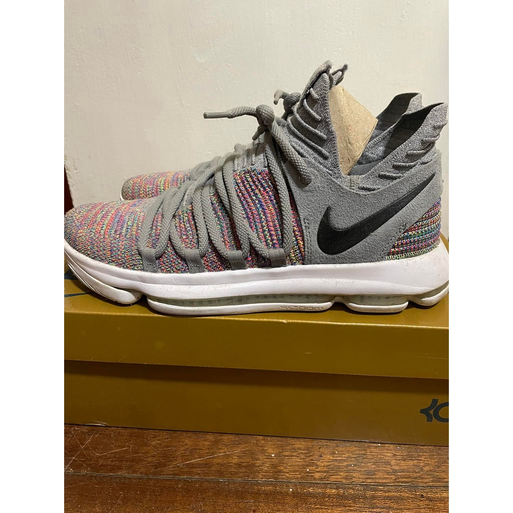 Nike Zoom KD10 EP 灰 彩虹編織 897816-900 US10 男鞋