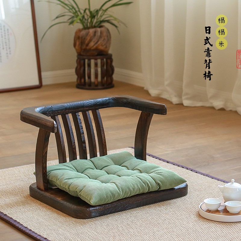 日式實木飄窗椅子床上座椅家用榻榻米靠背懶人椅子和室椅無腿椅 艾米尼熱銷款 蝦皮購物