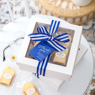 [采庭生活館]白色開窗包裝盒紙盒 4/5吋巴斯克乳酪蛋糕 餅乾甜點 外帶盒 婚禮禮盒 天地蓋禮物盒 收納盒