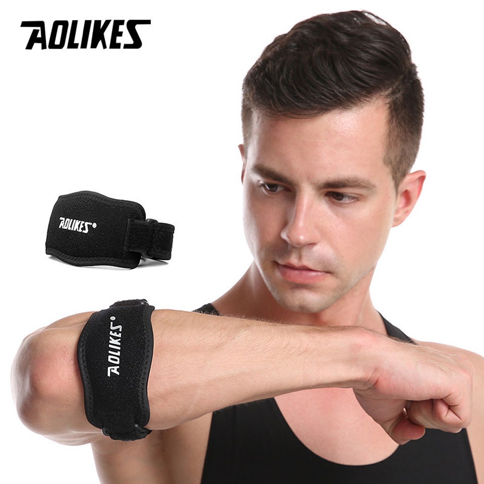 Aolikes 1 件可調節護肘適用於籃球/網球/高爾夫