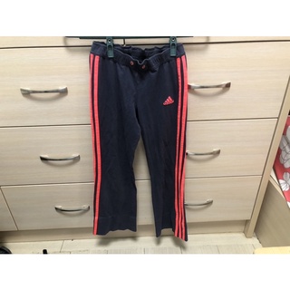 ADIDAS小女童愛迪達120公分上下棉質保暖運動長褲