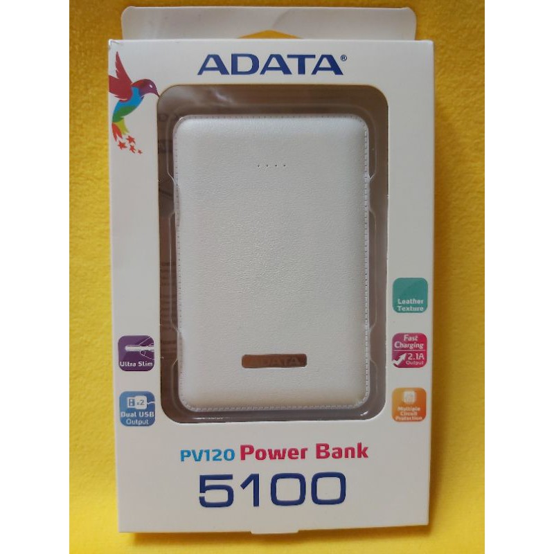 ADATA 威剛 行動電源 PV120/5100mAh/全新/象牙白