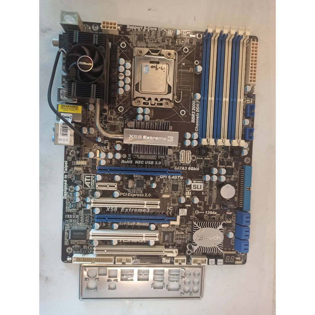 19@ASROCK華擎科技 X58 Extreme3 X58主板 1366腳位 主機板附檔板(不含CPU)&lt;二手良品&gt;