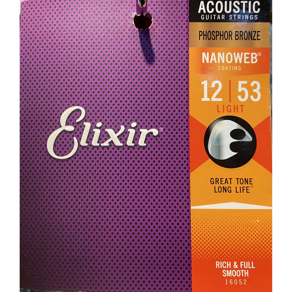 【新麗聲樂器】Elixir 1253 民謠吉他弦 木吉他弦 吉他弦 磷青銅 Nanoweb 16052