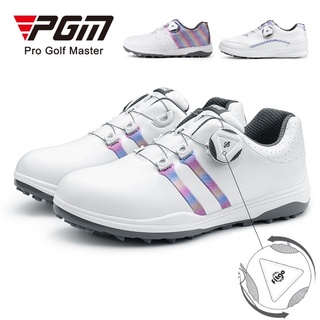 Pgm 高爾夫旋鈕鞋帶系列防水女鞋帶防滑透氣鞋墊設計,適合運動訓練