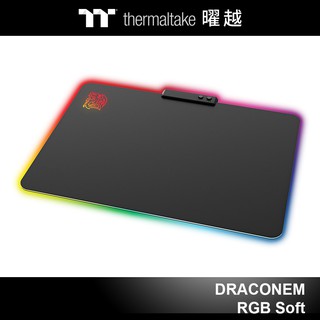 曜越 聖龍鱗 RGB 全彩 電競滑鼠墊 布質 黑色 MP-DCM-RGBSMS-01