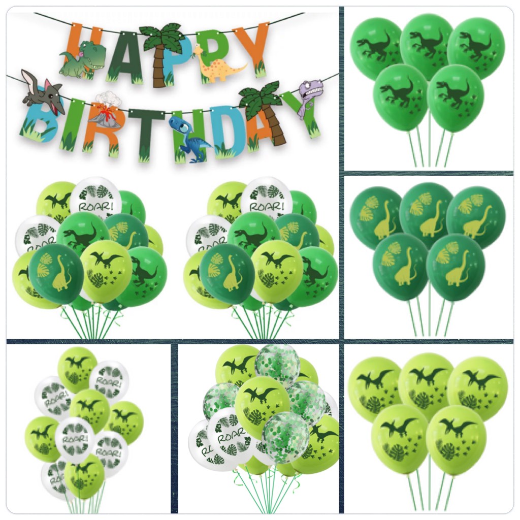 現貨--恐龍氣球/恐龍套裝氣球/生日氣球/生日插旗/派對裝飾/生日氣球/空飄氣球/乳膠氣球/太空氣球/車子氣球