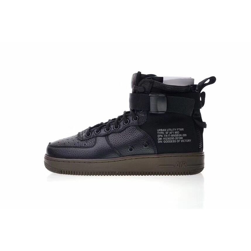 nike sf air force 1 mid black and white