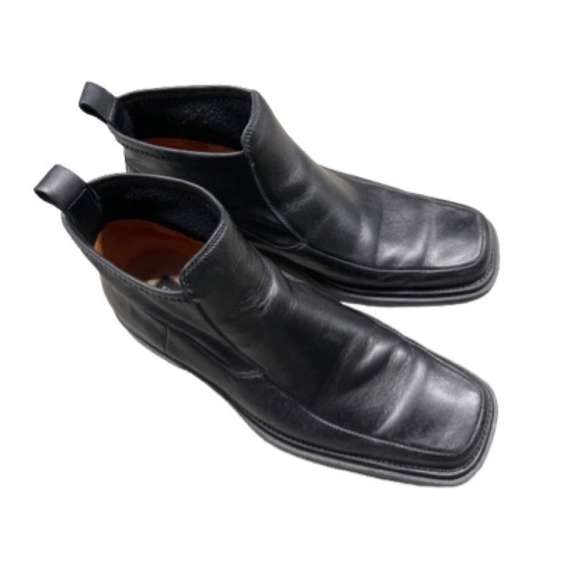 KENNETH COLE 二手 真皮 黑色 男性 皮鞋 皮靴 公司貨 US9