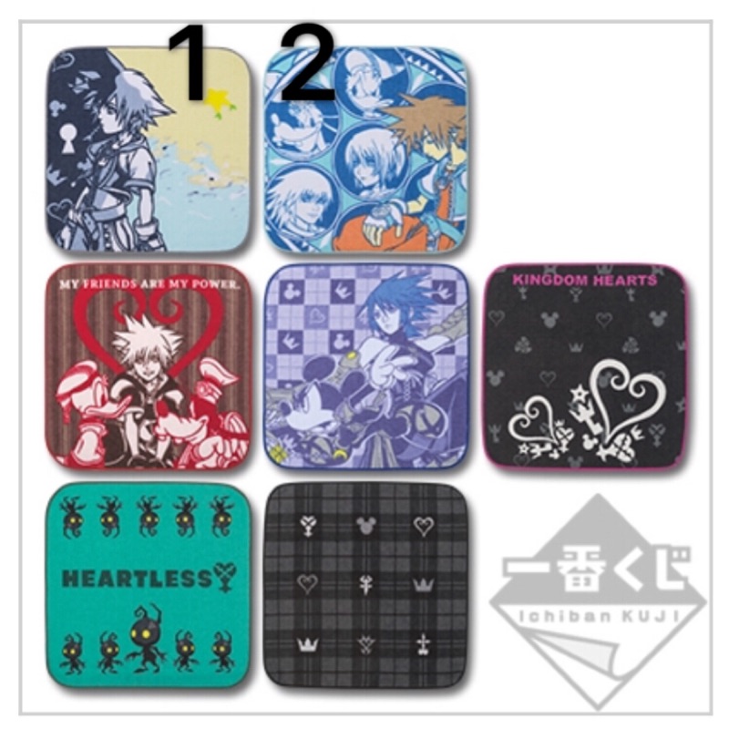 現貨 日版 迪士尼 王國之心 一番賞 E賞 毛巾 手帕 手巾 索拉 米奇 國王 王者之心 遊戲 電玩