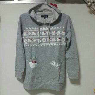 💖全新💖超可愛 Hello Kitty 長版 微刷毛 帽T