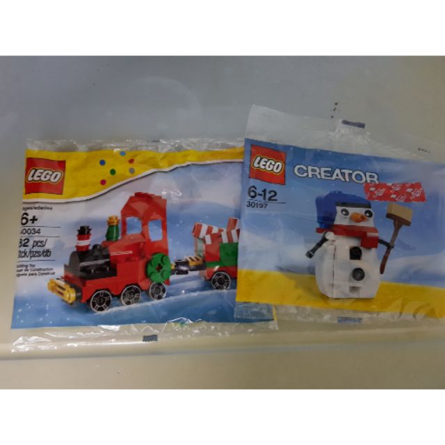 LEGO 樂高 40034 30197 聖誕小火車 雪人