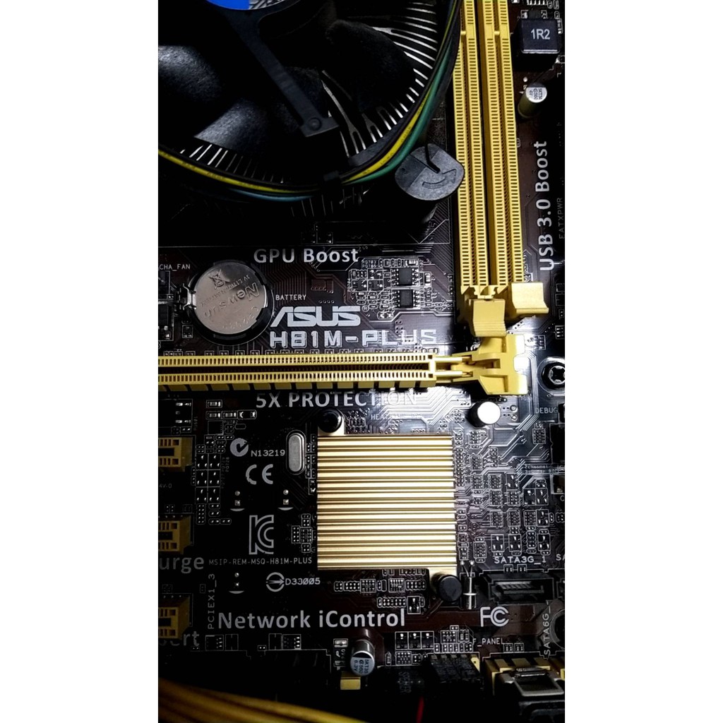 ASUS H81M-PLUS(LGA1150腳座) 主機板 有HDMI 已經測試功能正常,附擋板 送原廠風扇